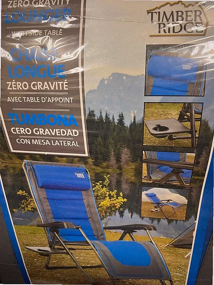 4 Timber Ridge zero gravity chair with side table