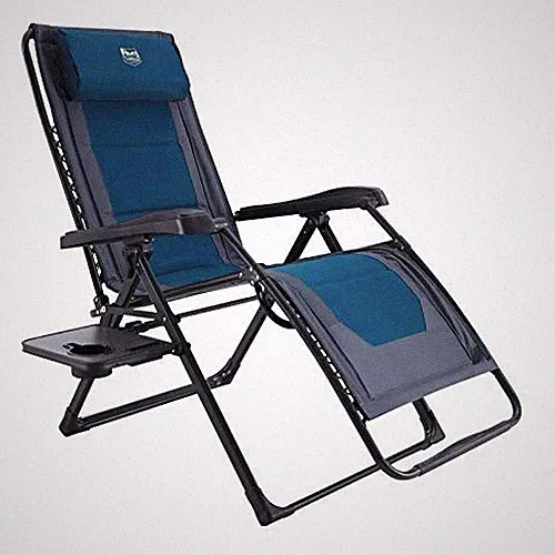 Zero Gravity Chair Oversized Recliner 350lbs Capacity Patio Lounge Blue 1 Pack
