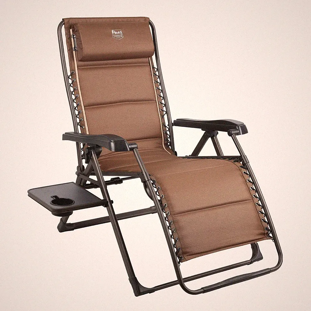 Zero Gravity Chairs, Folding Recliner Chair Padded with Cup Holder and Headre...